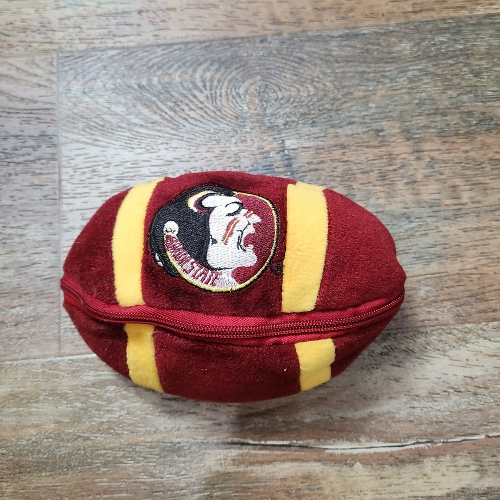 Vintage Florida State Seminoles Plush Football With Plush Bear Inside